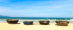 Da Nang beach basket boat
